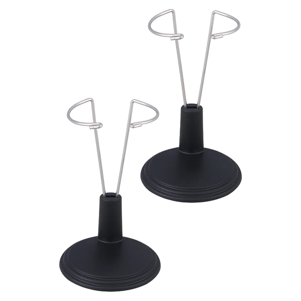 2pcs Stands Display Holders for Bracket Support Bear Stands for Home Accessories Black 20cm* 10cm* 10cm 2pcs household desktop book holders book stands office versatile bookends