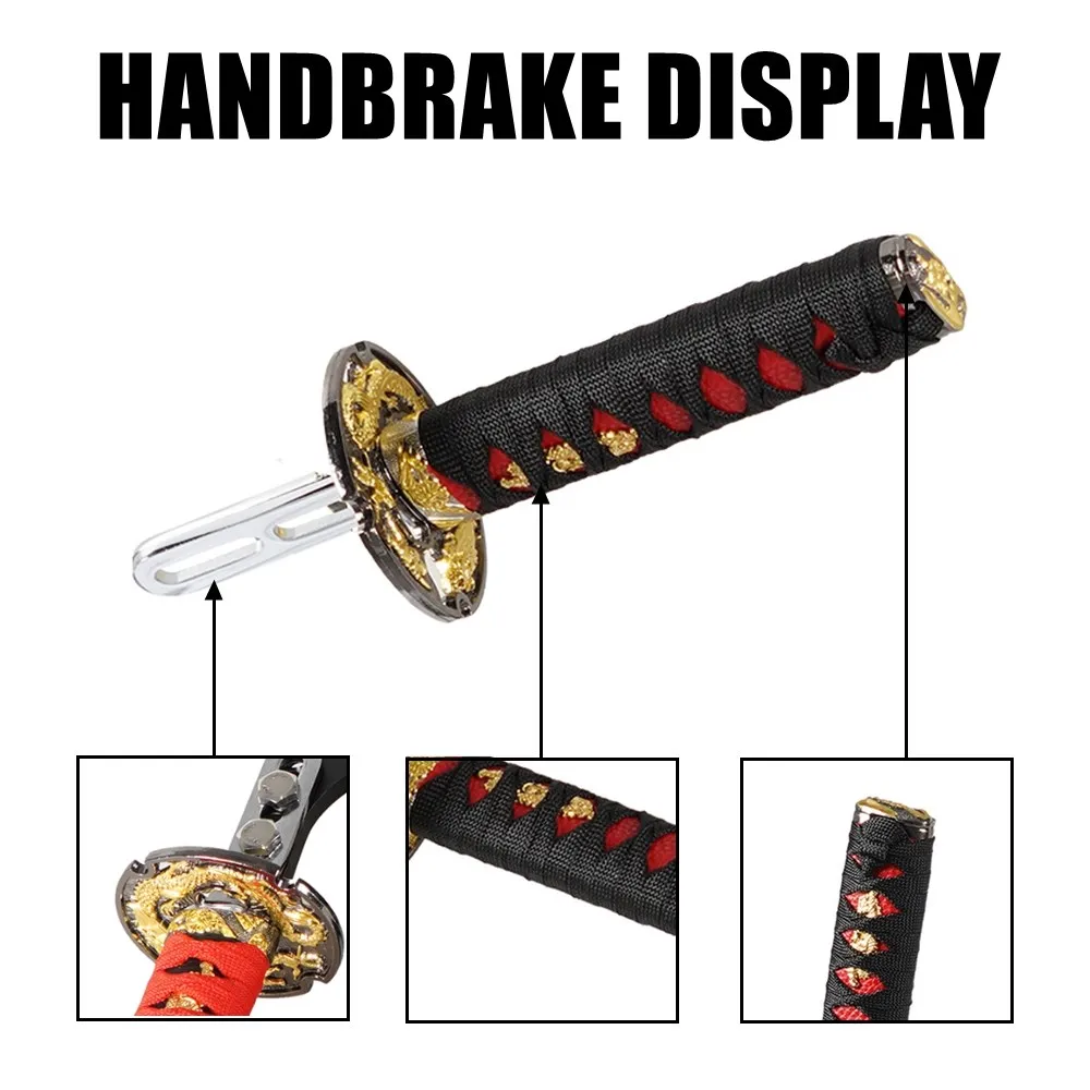 15CM/26CM Katana Handbrake Samurai Sword Handbrake For USB G25/27/29 T300 T500 PC SIM Racing Games Black&Red without Clamp
