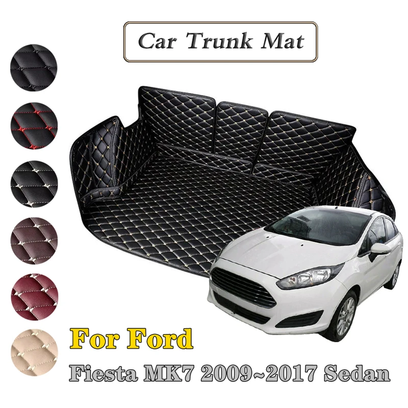 

Custom Car Accessories Trunk Mats Trunk Floor Protection Mat Fit For Ford Fiesta Sedan 2009~2017 Car Goods Interior Details
