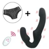 Strapless Strap on Dildo Vibrators for Women Double Head Vibrating Penis Dildo for Lesbian Erotic Adult Sex Toys for Couples 18+ 1