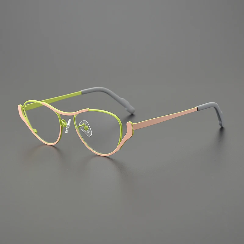 Nobler Women's Full Rim Oval Cat Eye Titanium Eyeglasses 18