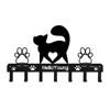 1pc Delightful Iron Art Metal Paw Pet Cat Hanger 7 Hooks Coat Key Lead Leash Wall Rack Holder Organizer Towel Rack Storage Rack 3