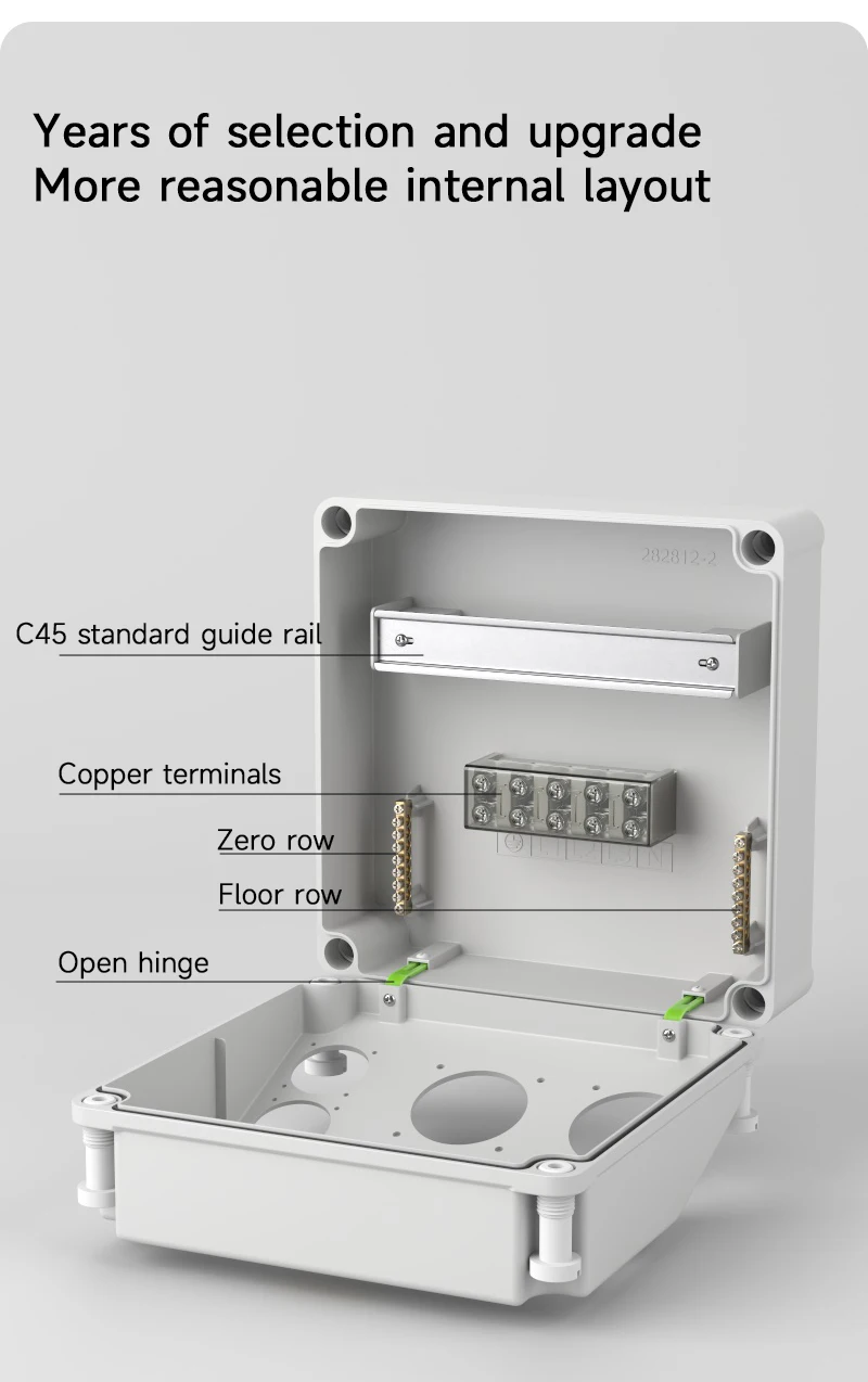 Outdoor mobile tragbare Strom verteiler kasten Kunststoff wasserdichte industrielle Steckdose tragbare Strom versorgung leere Box – Detail 7