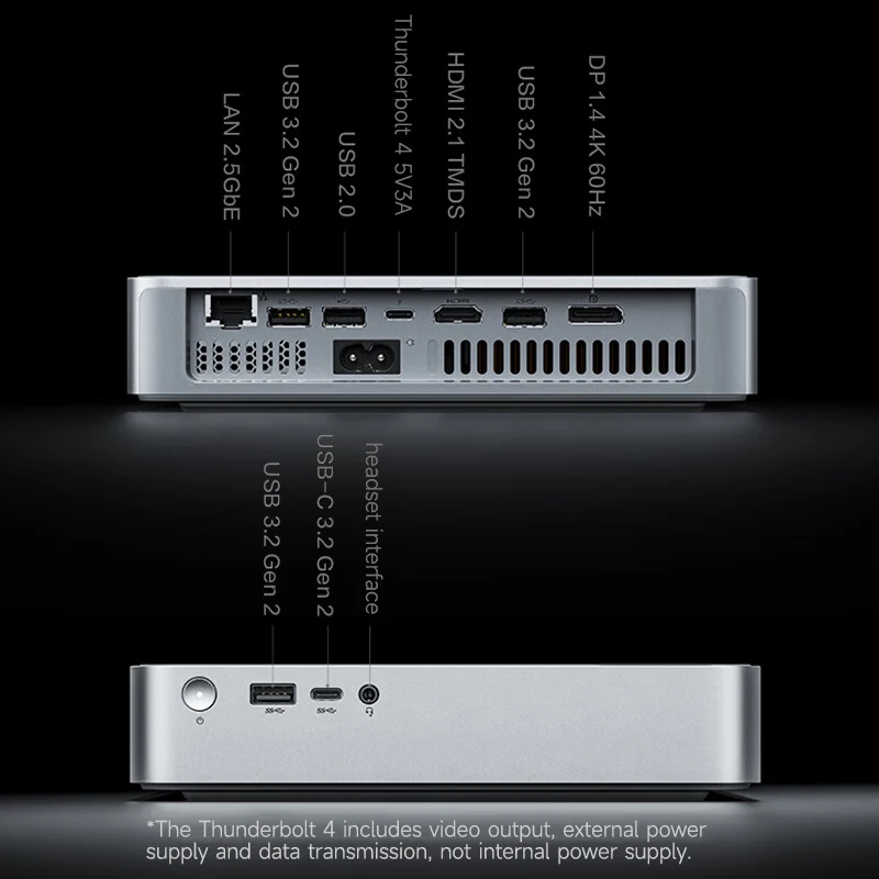 Lenovo mini PC xiaoxin mini host Intel CoreI5-13500H/I7-13700H 16/32GB DDR4 1T/2TB M.2 PCIE 4.0 SSD 1L small size WIFI 6 Mini PC 4