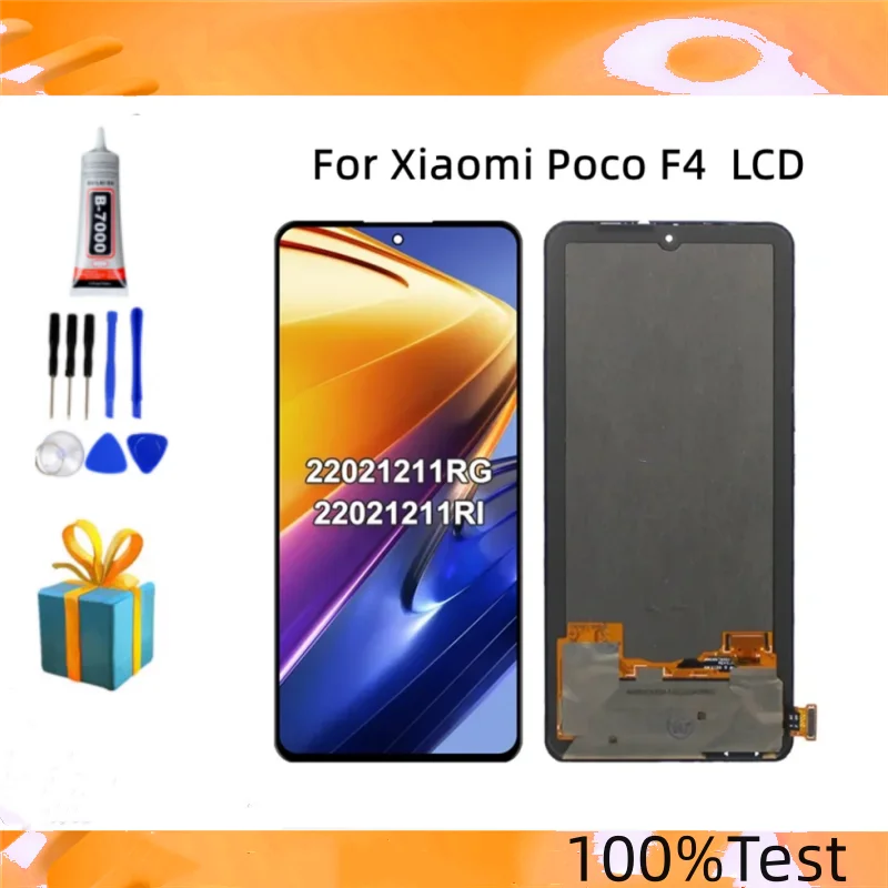 

6.67'' Original For Xiaomi Poco F4 Screen LCD Display Screen Digitizer Assembly for POCO F4 22021211RG, 22021211RI Touch Screen
