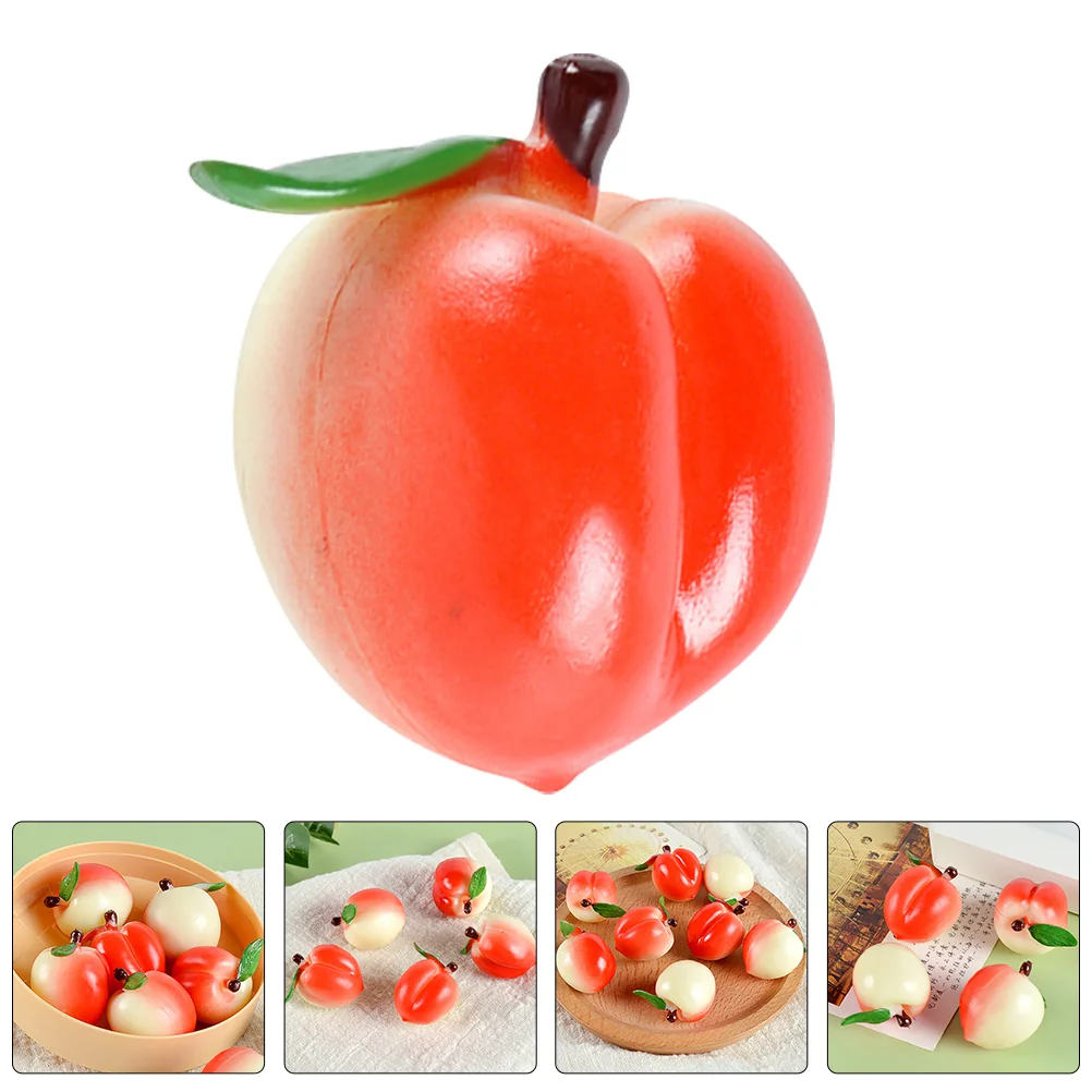 

4 Pcs Artificial Fruit Peach Small Peaches Photo Props Models Decorate Pvc Store