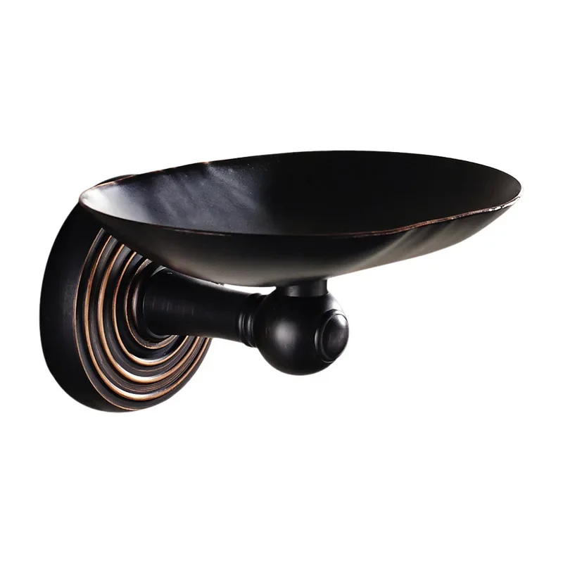 

Luxury Black Soap Tray Antique Bathroom Soap Box Brass Hanging Wall Soap Dish Bathroom Accessories