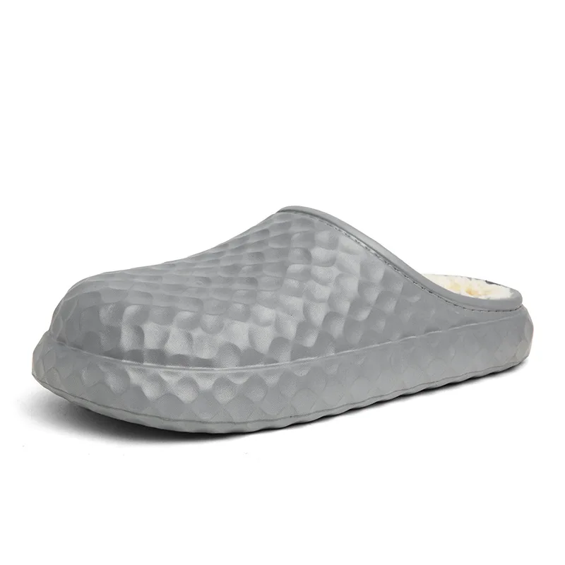 2023 Winter Slippers Men Waterproof Outdoor Couple Warm Cotton Shoes Slip On Plush Home Footwear Thick Platform Non-Slip Shoes
