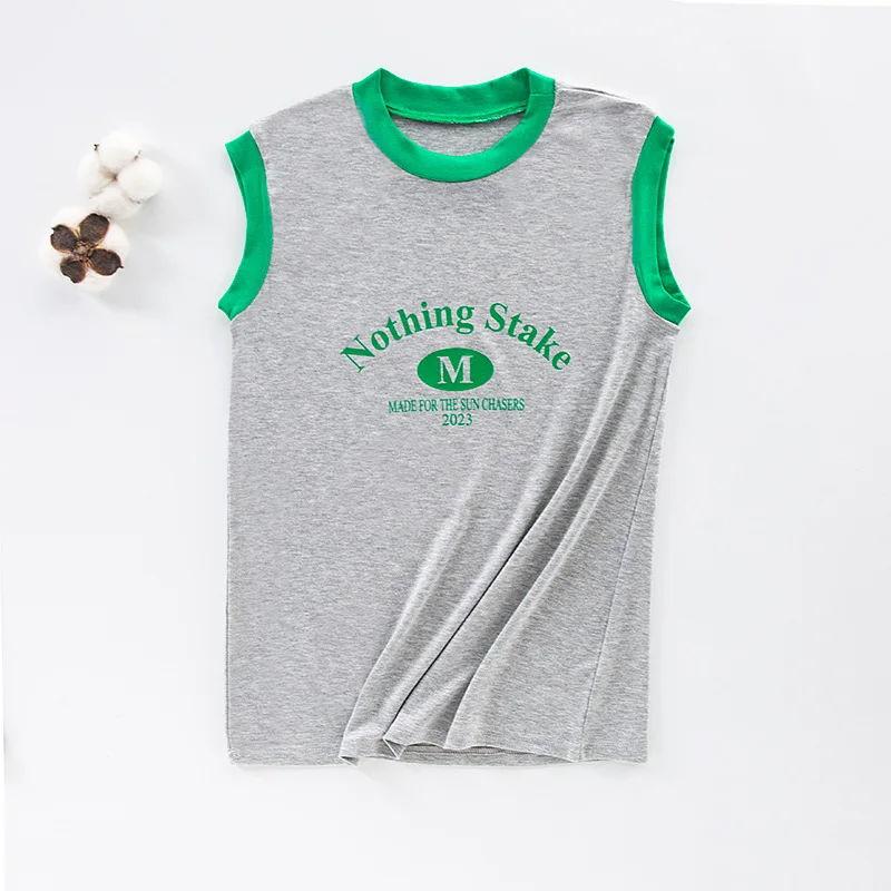 Summer Kids Baby Girls Sleeveless Stripe Causal Dress Modal Soft Dresses Outfits 2-12Y