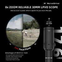 Vector Optics Constantine 1-8x24 FFP RAR LPVO Riflescope With FMC Lens&Ture 1x Power For Both-Eyes-Open Shooting,Competition 2