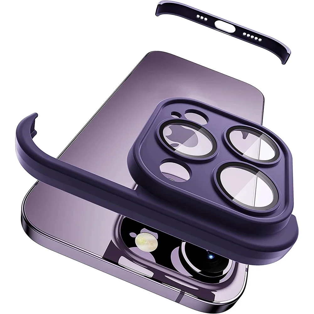 Custodia protettiva con bordo in silicone morbido con imbottitura angolare per iPhone 16 15 14 Plus 13 12 11 Pro Max con protezione dell'obiettivo Cover antiurto