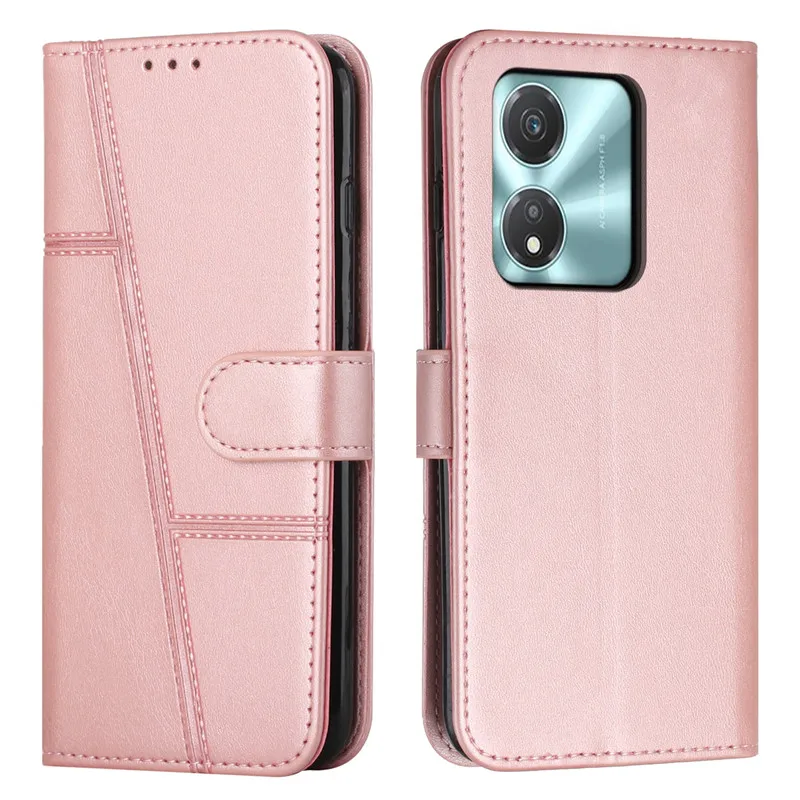 Leather Flip Phone Case with Magnetic Stand and Wallet Feature