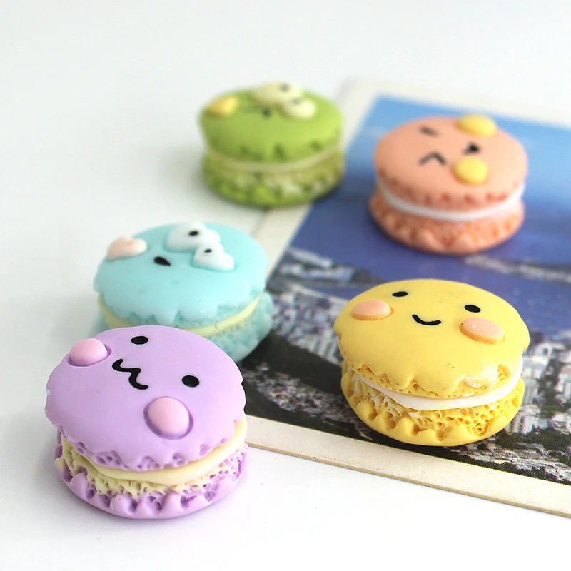 Set of Six fridge cookies magnet Macaron food model kitchen decoration magnetic sticker creative paste stereo art gift magnetic fridge magnets magnetic sticker magnetic fridge stickers
