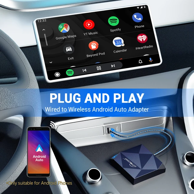 Ottocast A2Air Android Auto Wireless Adapter Wired To Wireless Android Car  Accessories AA Dongle Activator for Kia VW Audi Ford - AliExpress
