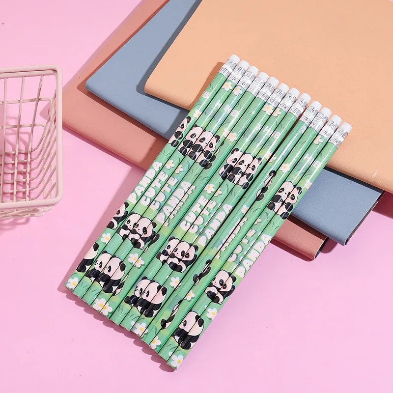 20 Pz/lotto Kawaii Cartoon HB Matite Simpatico Panda Studente Matite con Gomme Scuola Per Bambini Forniture Per L'apprendimento Matite HB - immagine 2