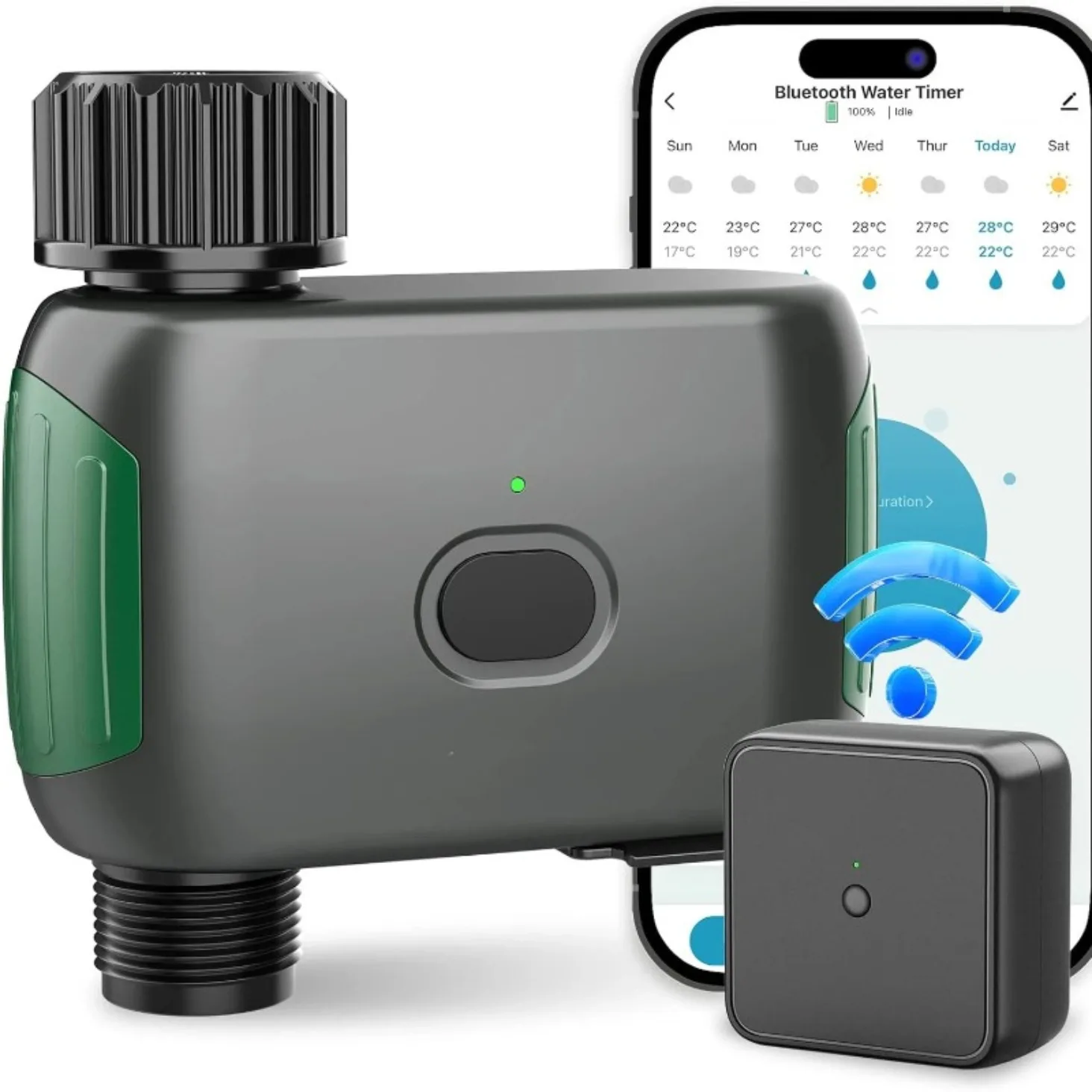 Description Picture 2 of itemIntelligent WiFi Sprinkler Timer Water Valve Single Sprinkler Remote Control Irrigation System Mode Rain Garden Sprinkler Delay