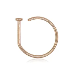 Unisex Punk-Style Non-Piercing Septum Clip - Stainless Steel Nose Ring Jewelry (Rose gold)