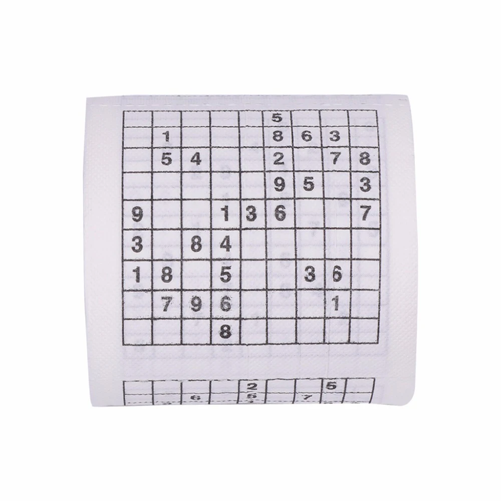 Toilet Paper Durable Sudoku Su Printed Tissue Paper Toilet Roll Paper Good Puzzle Game Toilet Office Home Puzzle Jiugong English
