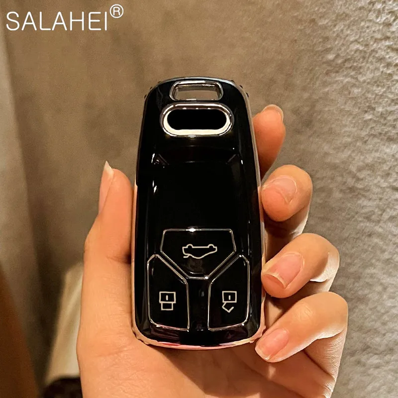 

TPU Car Key Fob Case Cover For Audi A4 B9 A5 A6 8S 8W Q5 Q7 4M S4 S5 S7 TT TTS TFSI RS5 2016 2017 2018 Protector Accessories