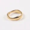 New Arrival Jewelry Geometric Stainless Steel Irregular Wavy Finger Ring for Women 2