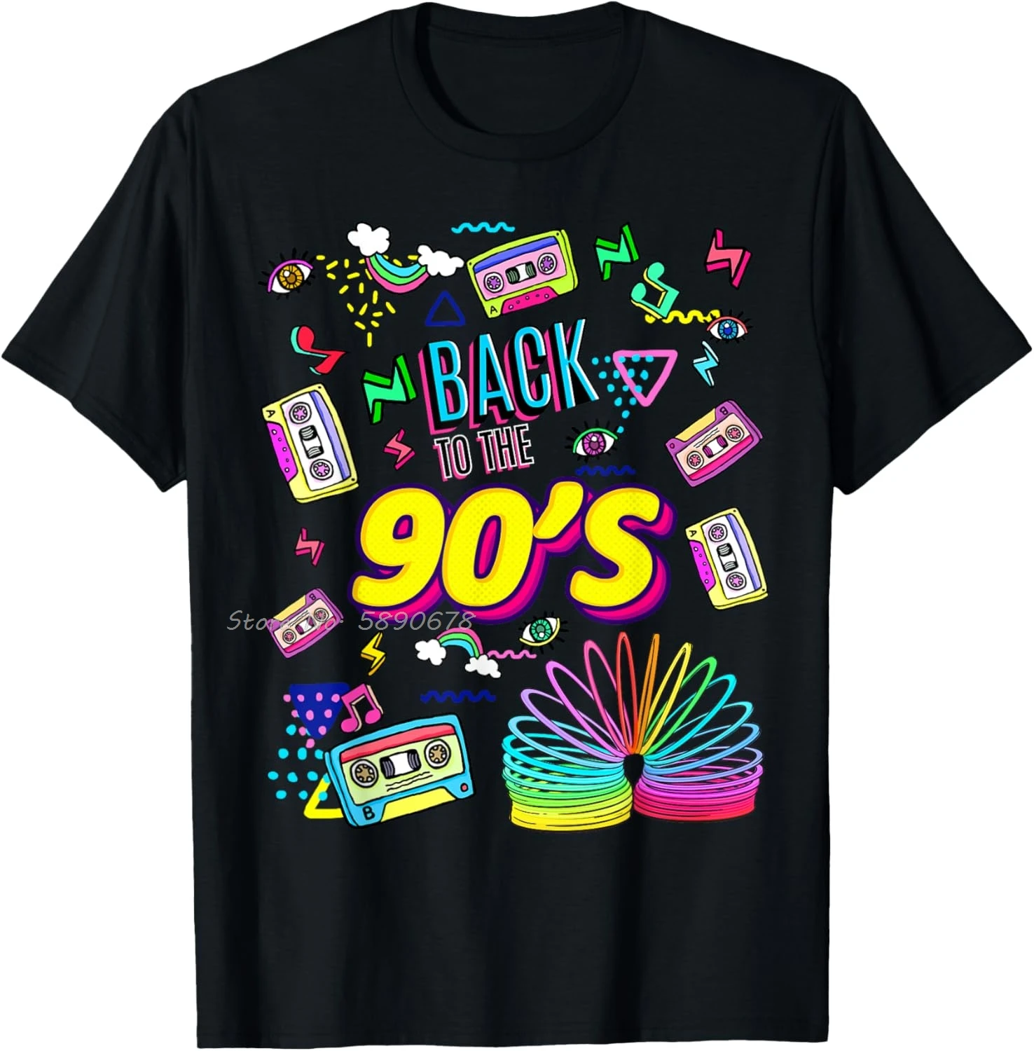 Cool 90's Forever, Vintage T-shirt Back To 90's Graphic Design Tshirt Fashion Clothing Tops Tees 1