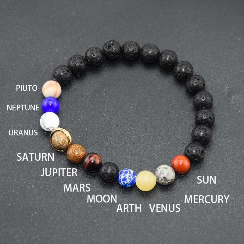 

2022 Universe Solar System Bracelet Women Natural Stone Eight Planets Bracelet Men Best Friends Gift for Him Gift for Her