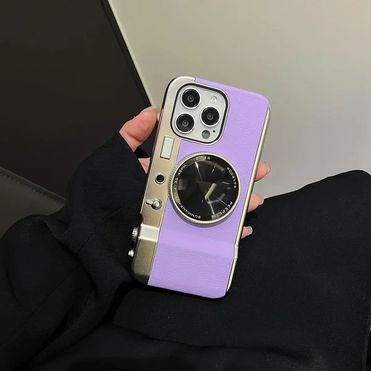 Funda Iphone 15 Pro Max Retro Bluetooth Cámara Funda de teléfono magnética para IPhone 13 14 15 Pro Max espejo cosmético cubierta dura de PC » Funda de teléfono magnética para IPhone