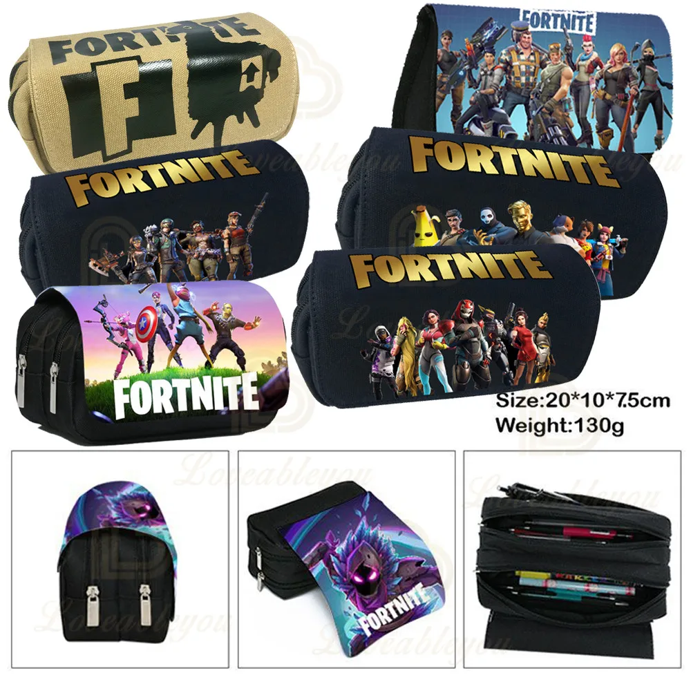 Fortnite 용량 연필 문구 케이스, Peely Llama Victory Royale Hero 어린이 3D 펜 상자, 어린이 학생 소년 소녀 십대 가방