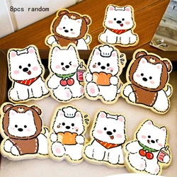 Cute Cartoon West Highland Sticky Notes - Strong Adhesive Kawaii Stationery (8pcs random)
