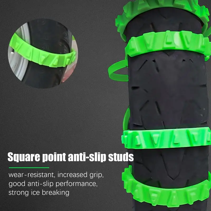 Anti-Skid Snow Chains Widen Thicken motorcycle Tire Crawler Plastic Anti-skid Chain Winter Wheel Tyre Anti-Slip Emergency Tool