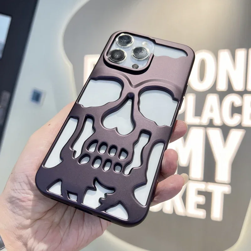 3D Skull Ghostface Fashion Phone Case with Heat Dissipation and Plating Cover
