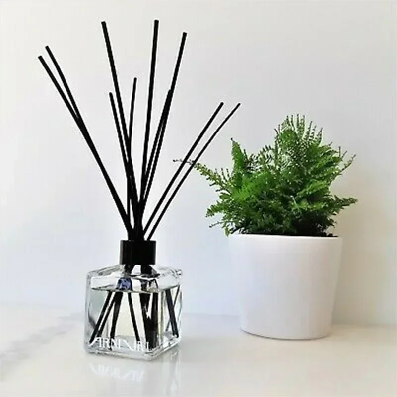 Black Fiber Rattan Sticks Essential Oil Reed Diffuser Sticks Fragrance Bedroom Office Car Air Freshener Home Decor 100PCS