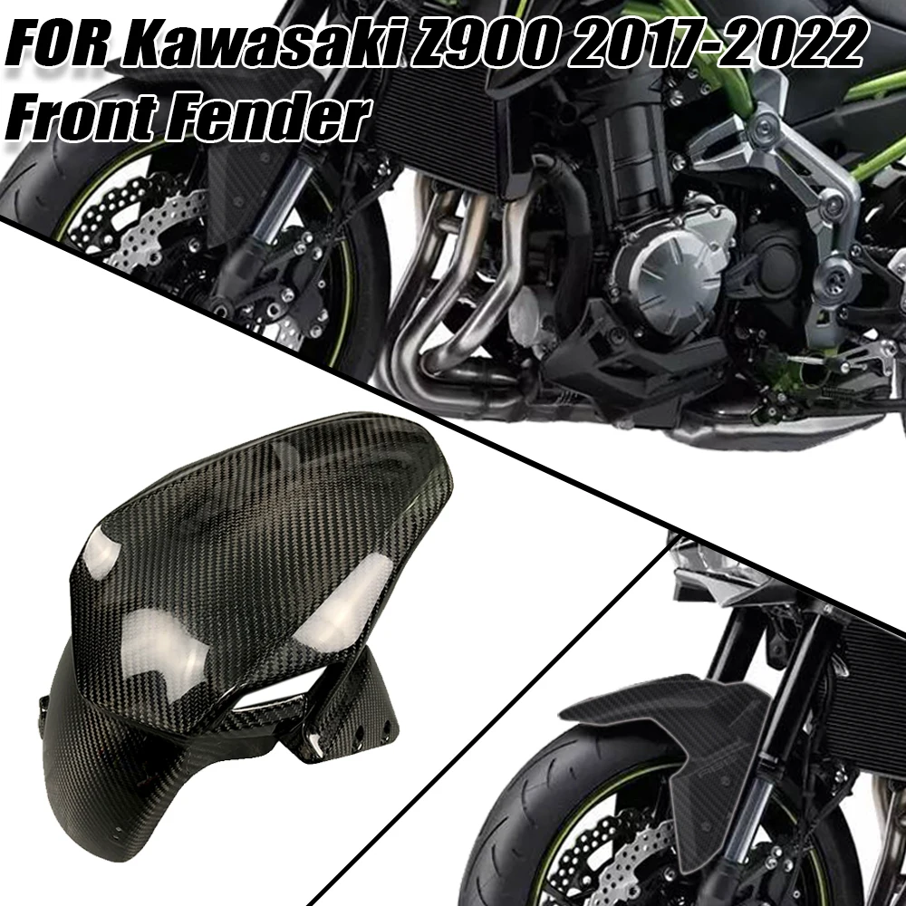 

For Kawasaki Z900 2017 2018 2019 2020 2021 2022 100% Real Carbon Fiber Front Fender Cover Fairing Motorcycle Accessories