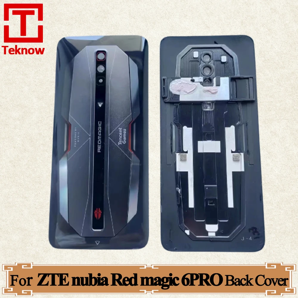 

Оригинальная задняя крышка батарейного отсека для ZTE Nubia Red Magic 6 Pro NX669j корпус дверная крышка задний корпус со стеклянным объективом для камеры чехол для телефона