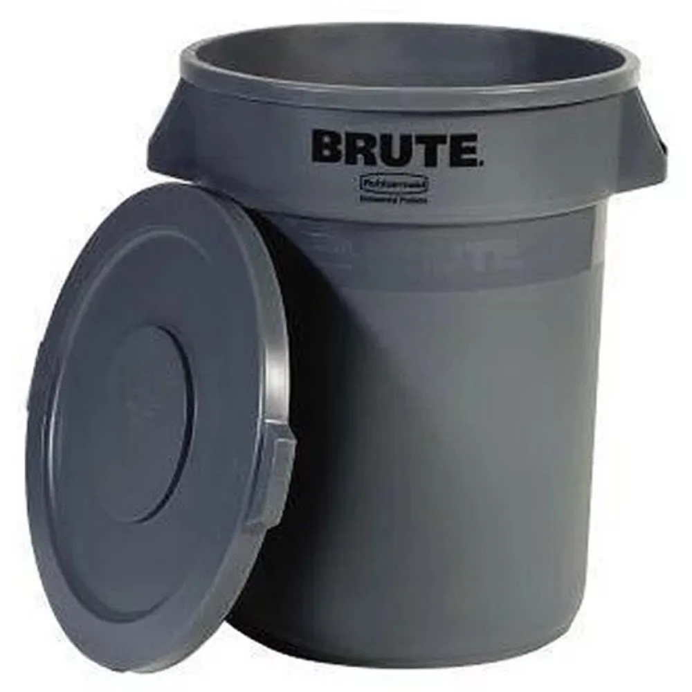 

Trash Can Large Capacity 32 Gal Savage Garage Trash Can with Lid, Gray Trash Can, Stress-resistant Material