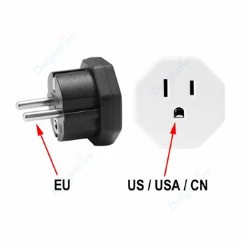 EU ปลั๊กอะแดปเตอร์ CN US ไปยัง EU Travel Adapter เม็กซิโกจีนญี่ปุ่นอเมริกันยุโรป Euro Converter อะแดปเตอร์ผนังซ็อกเก็ตไฟฟ้า 1