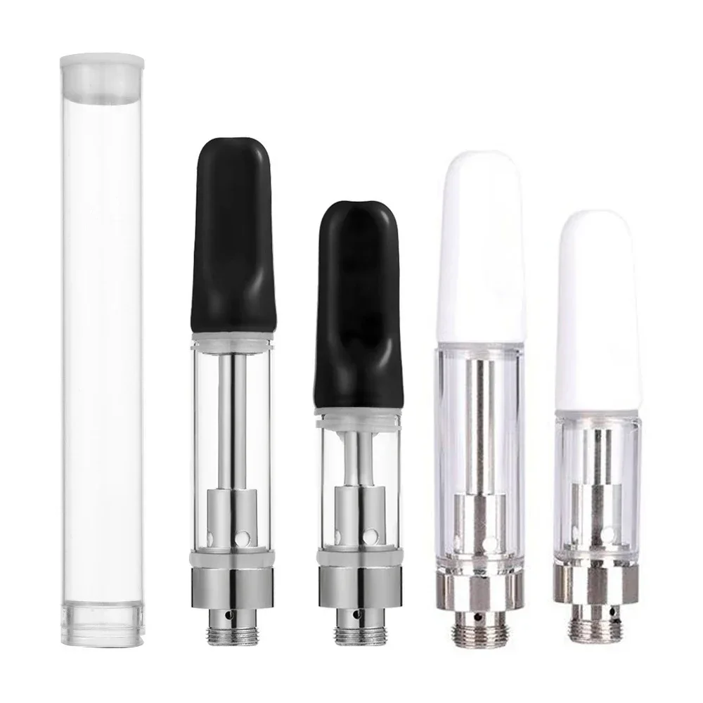 

10pcs Ceramic 510 Cartridge Atomizer 0.5ml 1.0ml Glass Empty Th205 Th210 510 Thread Thick Oil Vape Tank