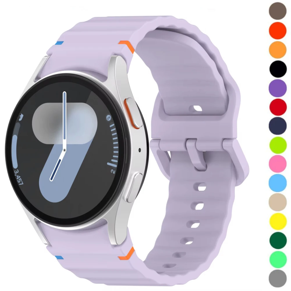 Premium Silicone Wave Bracelet Strap – Versatile Smartwatch Band, Multiple Sizes Available
