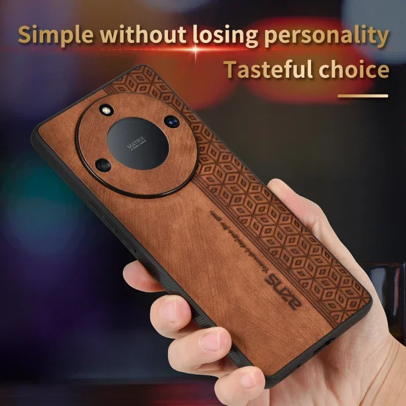Elegant Soft Matte Leather 3D Embossed Phone Case with Full Lens Protection