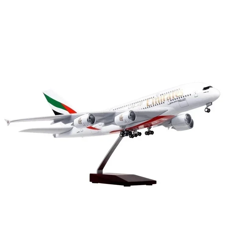 

Hot Sale Scale Diecast Model A380 Emirates 45CM 1/160 Airways Resin Airplane Airbus With Light And Wheels Toy Airline Collection