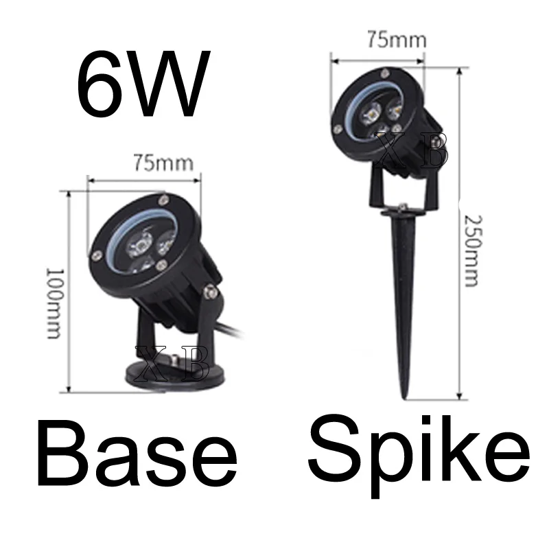 LED 잔디 램프 야외 정원 조명, 방수 전구, AC220V, 110V, DC12V, 조경 IP65 경로 스포트라이트, 3W, 6W, 10W, 12W, 18W