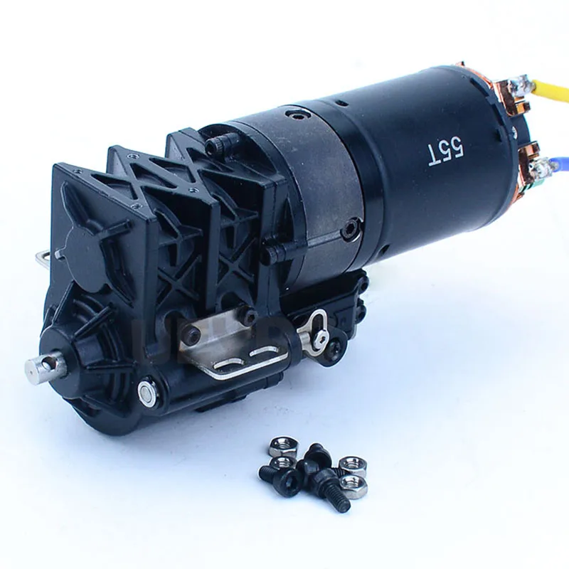 Rc Truck Metal 2 Gear Gearbox Con 55T Motor Upgrade Parts Per 1/14 Tamiya Scania Kabolite K3363 770S Volvo Benz Arocs Man Car