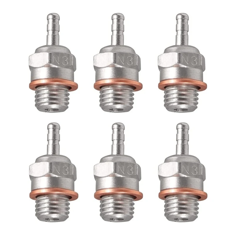 6Pcs Glow Plug Hot Spark Nitro Parti Del Motore Sostituire Os 8 Per Traxxas Kyosho Hsp Hpi 1/8 1/10 Rc Car Truck Buggy