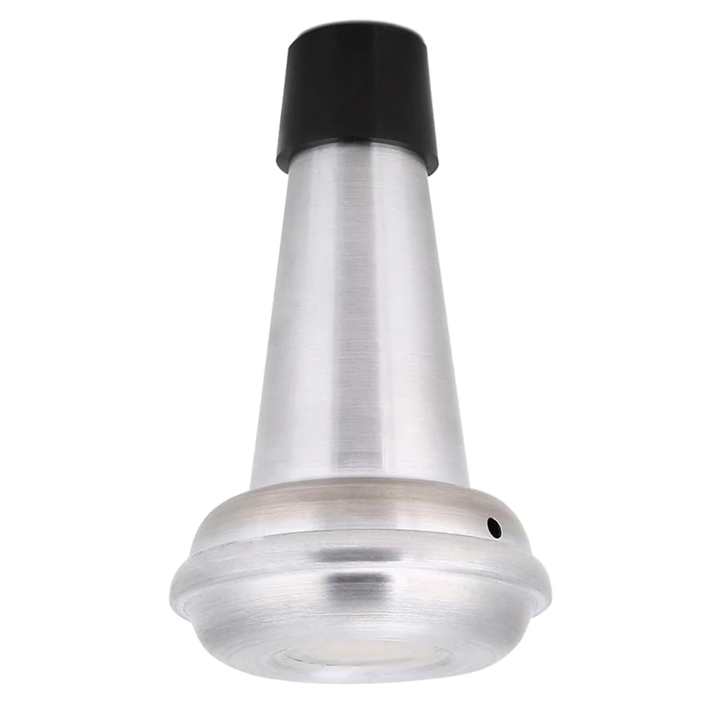 Trumpet Straight Mute Rubber Aluminum Alloy Trumpet Silencer Lightweight Mute for Stage Performance and Practice Purpose