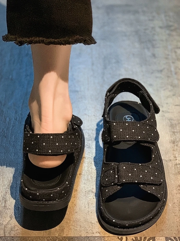 

Sandals Women's Shoes Summer 2023 New Style Woven Thick-soled Heightening Fashion Retro Roman Shoes for Women
