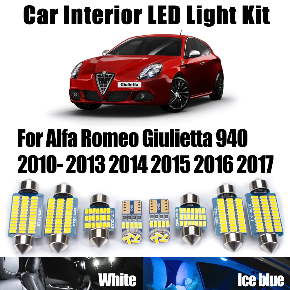 NSLUMO H7 LED Koplamp Lampen voor Alfa Ro.meo 159 939 Alfa Brera Giulietta 940 GT 937 Mito 955 147 156 Spider 6500K Wit Alles-in-één LED Koplamp Conversie Kit H7 Halogeen Vervanging Mini