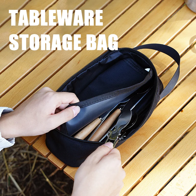 Camping Tableware Storage Bag, Outdoor Toiletries Bag, With Detachable Drain Picnic Tool Bag