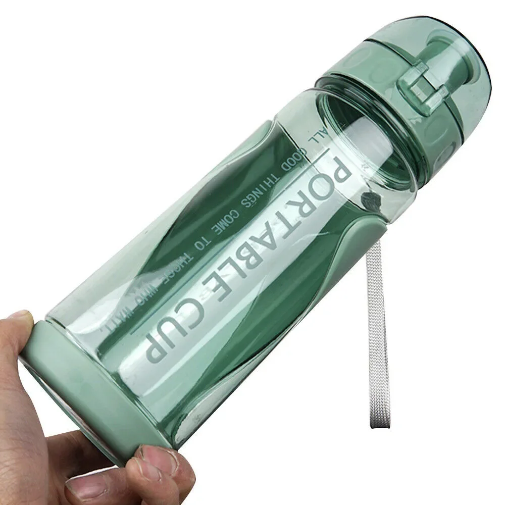 500ml Portable Sports Water Bottle Plastic Outdoor Gym Travel Drinks Mugs Clear Leakproof Drinking Bottle Water Bottles