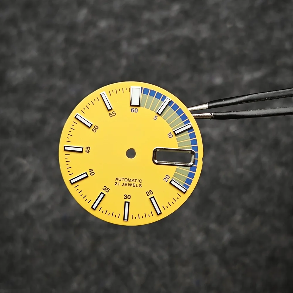 NH36 Watch Dial 28.5mm Mechanical Watch Modification Parts for NH36A/ 4R36 Movement Green Luminous Diving Faces watch face accessories watch dial accessories