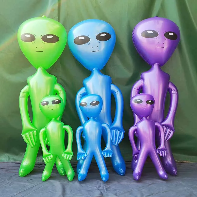 Creative Simulation Inflatable Alien Toy 83cm/150cm Alien Inflatable Toys Party Decorations Birthday Halloween Theme Party